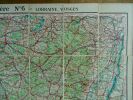 TARIDE CARTE ROUTIERE N6 - LORRAINE - VOSGES, A L'Usage des Cyclistes et Automobilistes Paris: Carte Taride, entoilée, 1/250 000 eme, vers 1900, 91 x ...