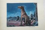 Bêtes de la brousse. Illustrations d'André Collot gravées sur bois + aquarelle. René Maran