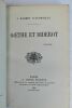 Barbey d'Aurevilly J. Goethe et Diderot Iconoclaste E. Dentu, Paris, 1880, in 8°, belle reliure demi-chagrin, tête dorée, 290 pp. édition originale & ...