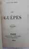 Karr, Alphonse Les Guêpes (janvier, février) Martinon Libraire Paris, 1844, 90 x 130 mm,, reliure cartonnée, 94 pp., (angles frottes) Assez rare. ...