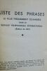 Le Comite Consultatif International Telephonique Paris, 1947, Liste de Phrases le plus fréquemment échangées dans le service téléphonique ...