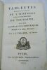 CHALMEL (J.-L.) Tablettes chronologiques de l'histoire civile et ecclésiastique de Touraine, suivies de mélanges historiques relatifs à la même ...