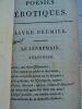 PARNY, Évariste de. Oeuvres d'Évariste Parny. Tome premier seul Paris, Debray, 1808, reliure demi-cuir (abimée), in-12, 252 pp.. PARNY Oeuvres ...