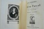 PASCAL Blaise, Par A. MOLINIER LES PENSEES DE BLAISE PASCAL, 2 TOMES Alphonse Lemerre, Paris 1877-1879, In-8. Broché. Couverture en l'état (photos), ...