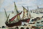 Sur papier Canson 24 x 32,5 cm. marine Peinture gouache 24 X 32,5 cm