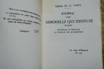 Teresa de la Parra. Journal d'une Demoiselle qui s'ennuie. Teresa de la Parra. Journal d'une Demoiselle qui s'ennuie