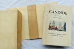 Voltaire Candide Editions du Rameau d'Or, Paul Cotinaud, Paris. S.D. (1950). In-12, en feuilles sous couverture illustrée rempliée, dans un double ...