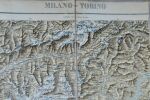 Piémont Milano Turino carte 1900 33,00 ? Instituto geografico militare, 1889, , editionne 1900, G. Crespi, 54 x 82 cms, carte entoilée Bel exemplaire. ...