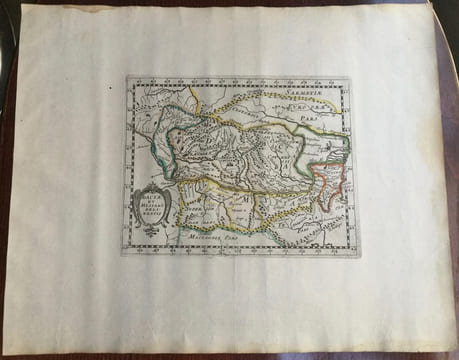DACIAE ET MYSIARU(M) DELINEATIO. Theatrum geographique Europae veteris. Carte de la Dacie ancienne. . Briet (Philippe)