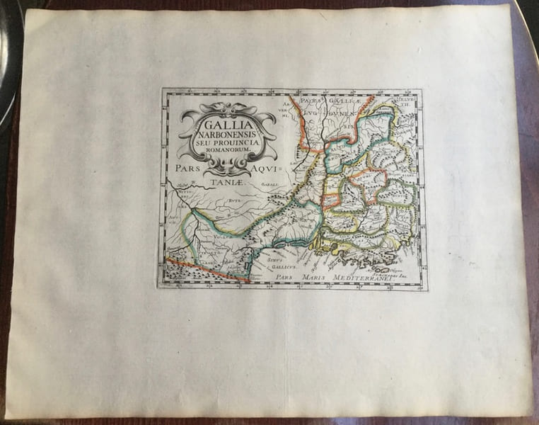 GALLIA NARBONENSIS. Theatrum geographique Europae veteris. Carte de la Gaule transalpine. . Briet (Philippe)