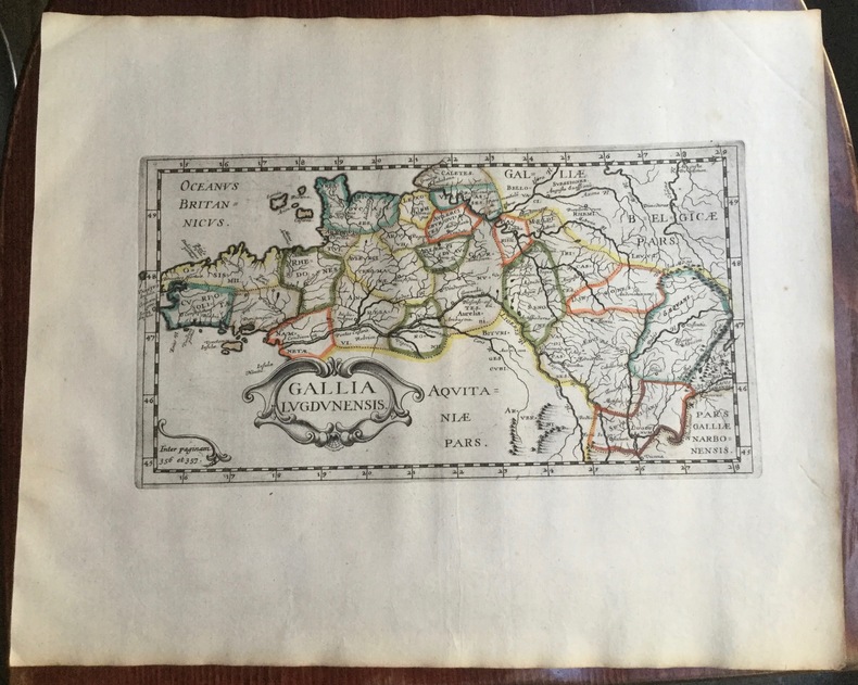 GALLIA LUGDUNENSIS. Theatrum geographique Europae veteris. Carte de la Gaule lyonnaise. . Briet (Philippe)