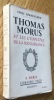 Thomas Morus et les utopistes de la Renaissance. Dermenghem (Émile)