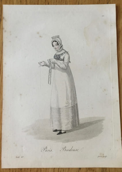 Paris. Brodeuse.. Gatine (Georges-Jacques)