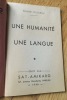 Une humanité, une langue. Glodeau (Simone)