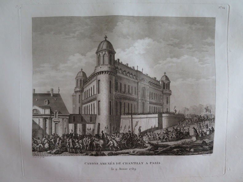 Tableaux historiques de la Révolution française. N°24) Canons amenés de Chantilly à Paris.. Collectif