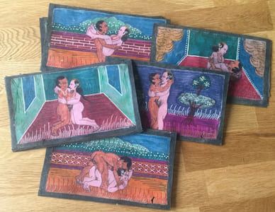 Curiosa. Lot de 17 illustrations coquines, Inde.