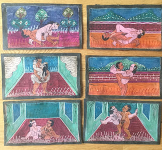 Curiosa. Lot de 17 illustrations coquines, Inde.