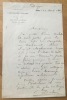 Lettre autographe signée. Dubois (Paul)