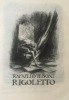 Rigoletto. 12 lithografie per l'opera di G. Verdi, dedicate a Ferruccio Busoni. Busoni (Rafaello)
