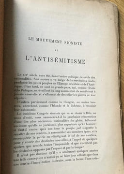 Le mouvement sioniste et l’antisémitisme. Berl (Alfred)
