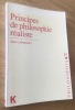 Principes de philosophie réaliste. Largeault (Jean)