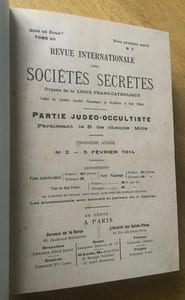 Revue Internationale des Sociétés Secrètes. Partie judéo-occultiste.
