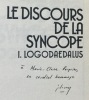 Le discours de la syncope. I. Logodaedalus.. Nancy (Jean-Luc)