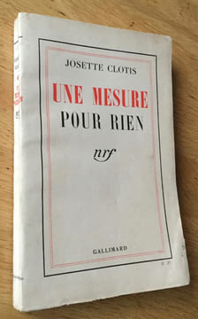 Une mesure pour rien. Clotis (Josette)