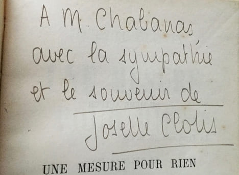 Une mesure pour rien. Clotis (Josette)
