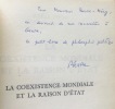 La coexistence mondiale et la raison d’État. Fèvre (Pierre)