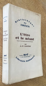 L’être et le néant. Essai d’ontologie phénoménologique.. Sartre (Jean-Paul)