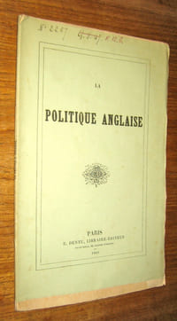 La politique anglaise. Lettre à Lord Palmerston.