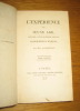 L'expérience du jeune âge. Tome premier.. Mme de Courval