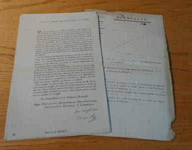 Ensemble de documents fiscaux, 1791-1792, en Charente (Saint-Maixent)