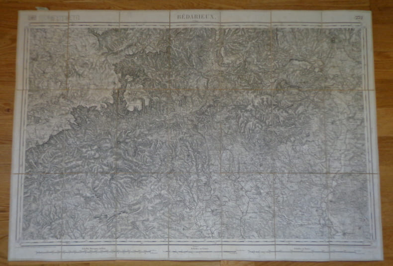 Carte g&eacute;ographique de B&eacute;darieux et sa r&eacute;gion, 1866. Collectif