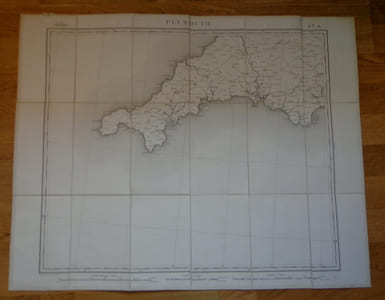 Carte géographique de Plymouth et sa région, 1852