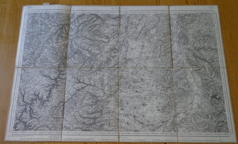 Carte g&eacute;ographique de Gannat et sa r&eacute;gion, 1850. Collectif