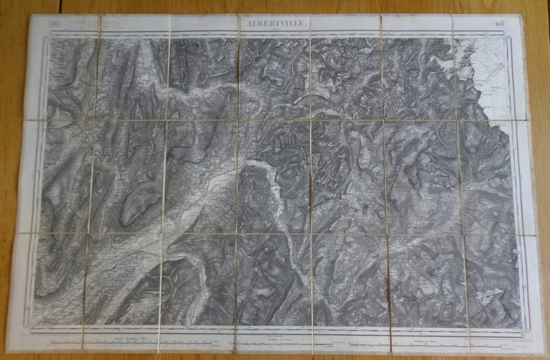 Carte g&eacute;ographique d'Albertville et de ses environs, 1875. Collectif