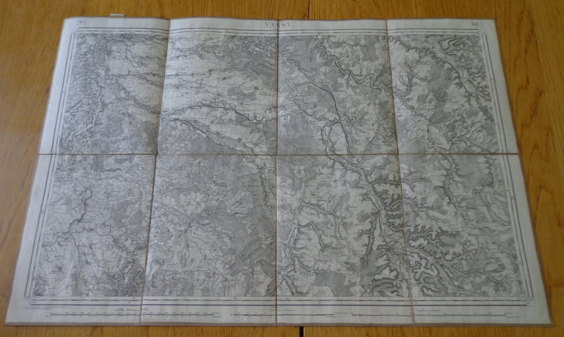 Carte g&eacute;ographique de Vassy et ses environs, 1837. Collectif