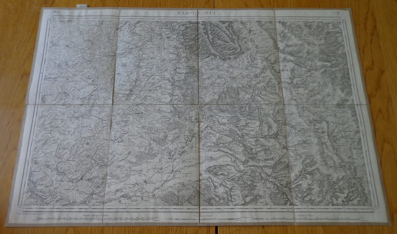 Carte g&eacute;ographique de Bar-le-Duc et ses environs, 1838. Collectif