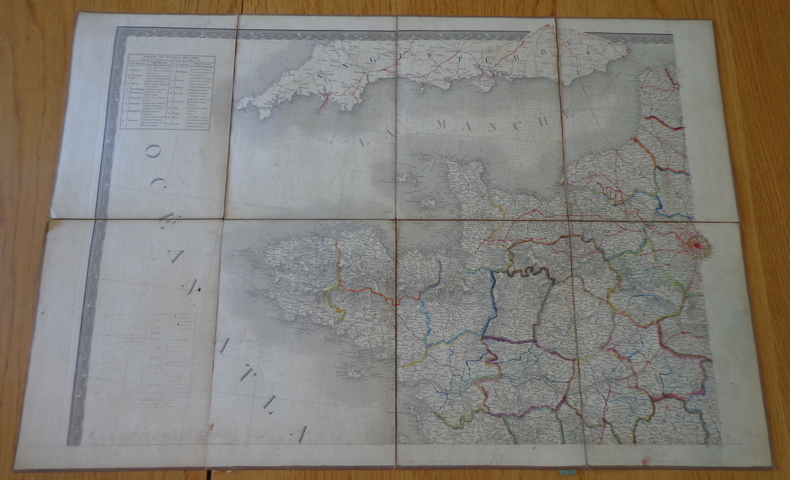 Carte physique, administrative et routière de la France, indiquant aussi la navigation intérieure du royaume, par A. H. Brué, Géographe du Roi. ...