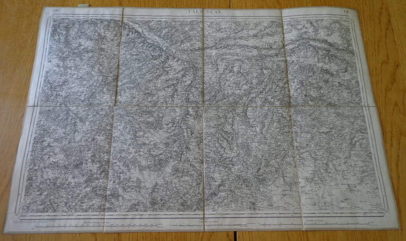 Carte g&eacute;ographique de Valen&ccedil;ay et ses environs, 1845. Collectif