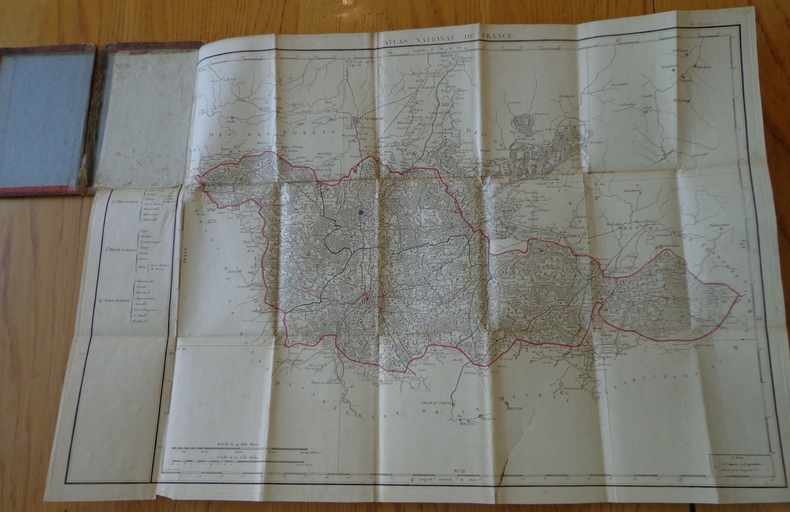 Carte géographique de la Moselle - Lorraine, début XIXe siècle.. Collectif
