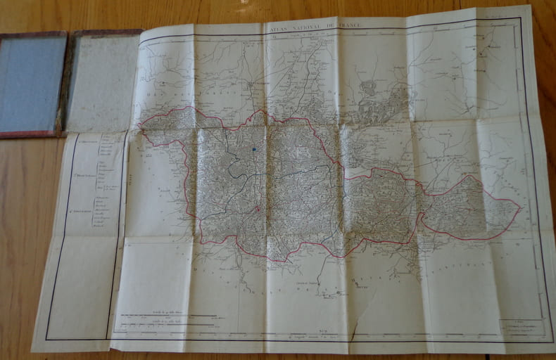 Carte g&eacute;ographique de la Moselle - Lorraine, d&eacute;but XIXe si&egrave;cle.. Collectif