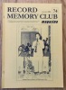 Record Memory Club Magazine, n°74. Collectif / Revue Record memory club
