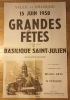 Affiche pour les Grandes Fêtes de Brioude, restauration de la Basilique Saint-Julien.. Collectif / Ville de Brioude