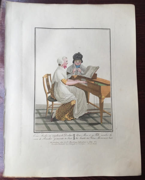 Femme morave de Zeist avec sa fille - "Moravische Vrouw van Zeist, met hare Dochter". Anonyme