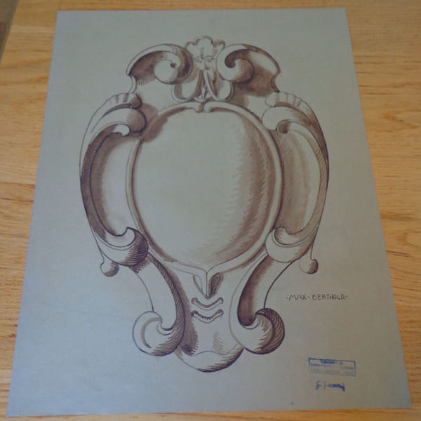 Dessin original sign&eacute;. Applique. . Berthold (Max)