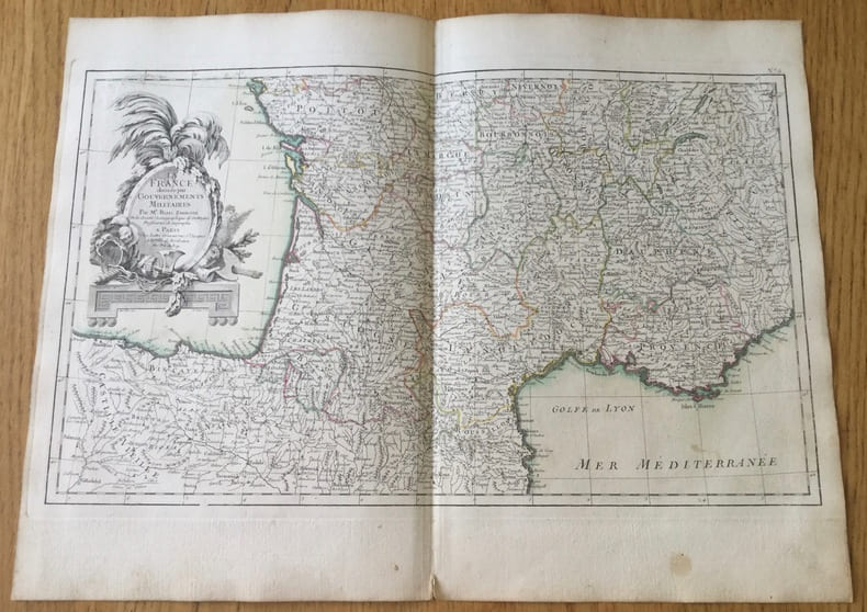 La France divis&eacute;e par gouvernements militaires. Zannoni (Rizzi)