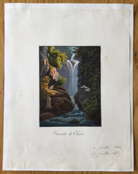 Gravure Suisse - Cascade de Chède.